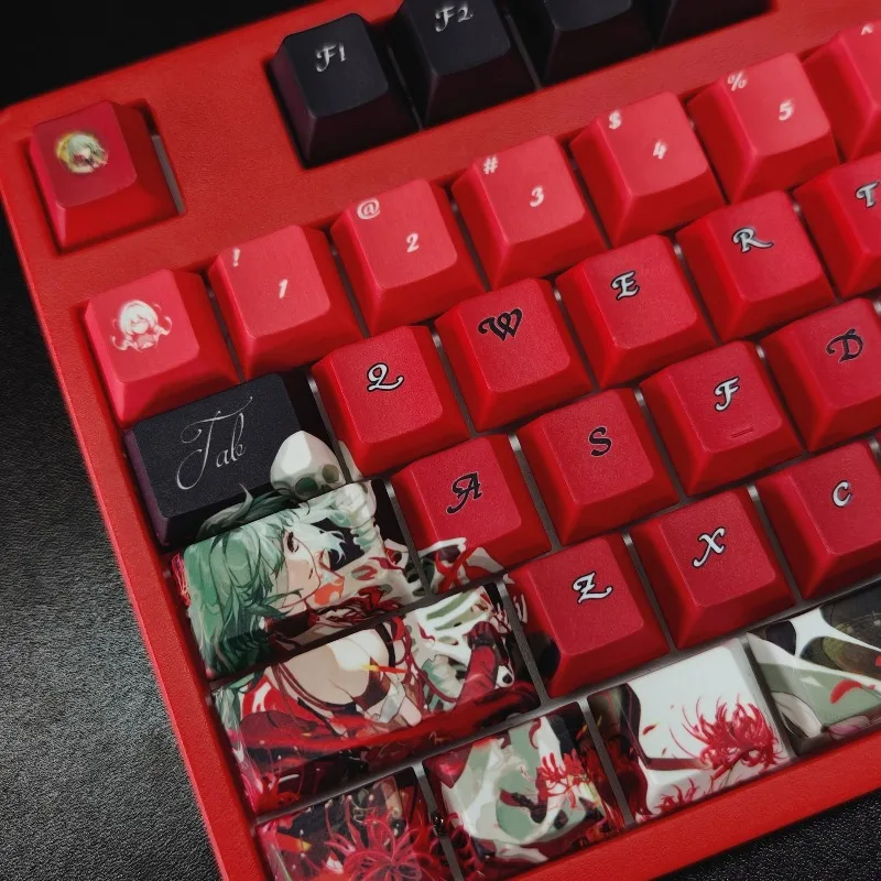Original Phrolova Theme Anime Keycap Mechanical Keyboard PBT Custom Keycap PC Game Keyboard Accessories Cartoon Gift Collection