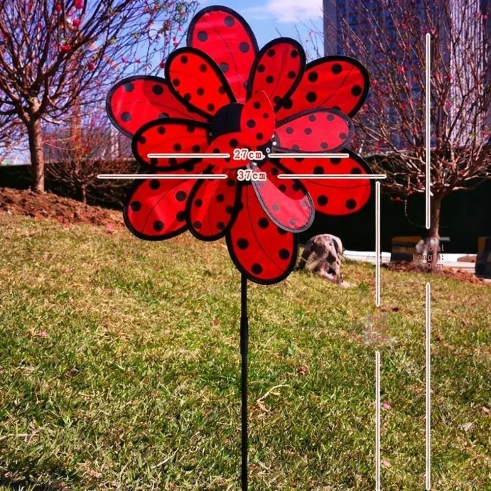 Nouveau moulin à vent tournesol multi-styles PVC diamètre 28 ~ 38 cm rotatif tournesol jardin cour vent Spinner fête en plein air pique-nique décor