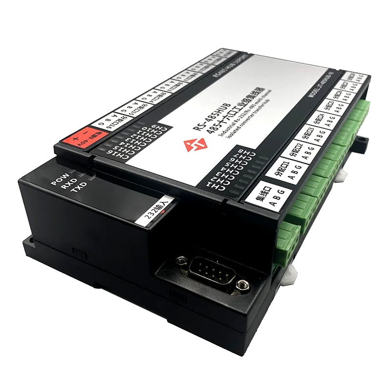 16 Port 485 Hub, 16 Channels RS485 Distributor, 485 Sharer, Industrial Grade Optoelectronic Isolation Relay