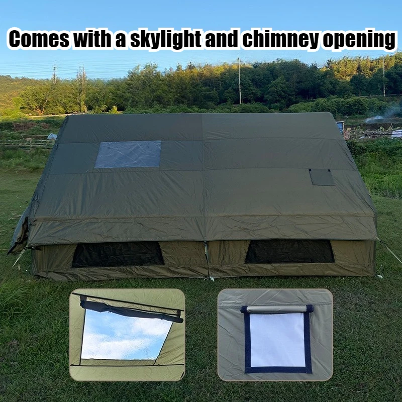 Portable Inflatable Tent Outdoor Thickened Folding Windproof Rainproof Large Space Camping Tents Stable Camping Equipment
