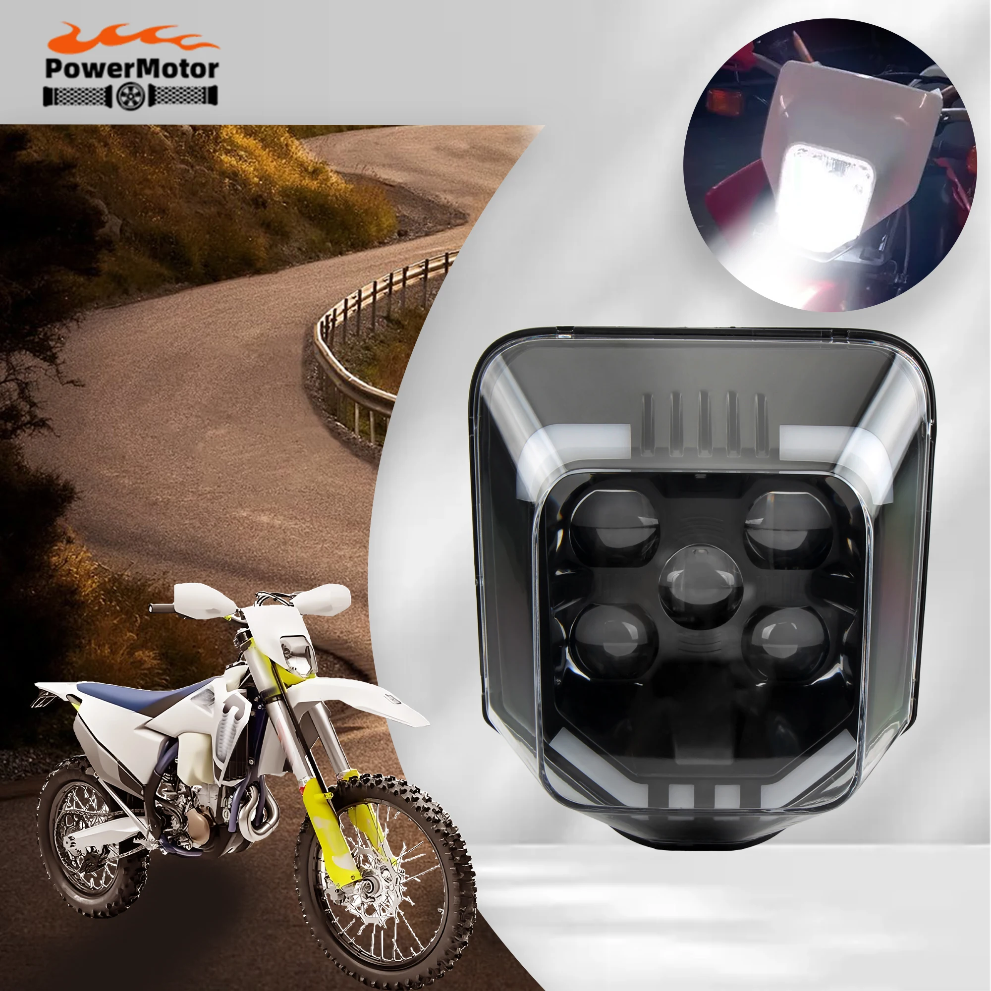 

Enduro Motorcycle LED Headlight For Husqvarna 701 TE 250 300 450 FC FE TC 125 300i Headlamp Dirt Bike Motocross Accessories