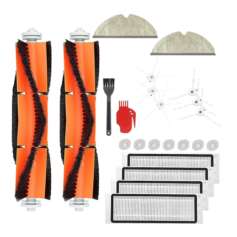 Cepillo principal con filtro, paño de fregona para Robot aspirador Xiaomi Mijia Roborock E25, E4, S5, S6, E35, S50, accesorios para aspiradora