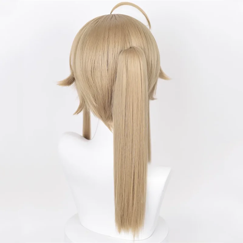 Game Honkai: Star Rail Yanqing Cosplay Wig Two Flaxen Color Hair Heat Resistant Synthetic Halloween Party Accessories Props