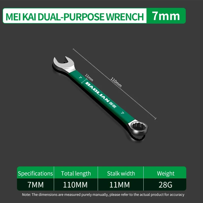 BaoLian Duurzame Moersleutel 8-30mm Pruimenbloesems Open Combinatiesleutel Tweeweg Dubbele Snelle Moersleutel Auto Reparatie Tools
