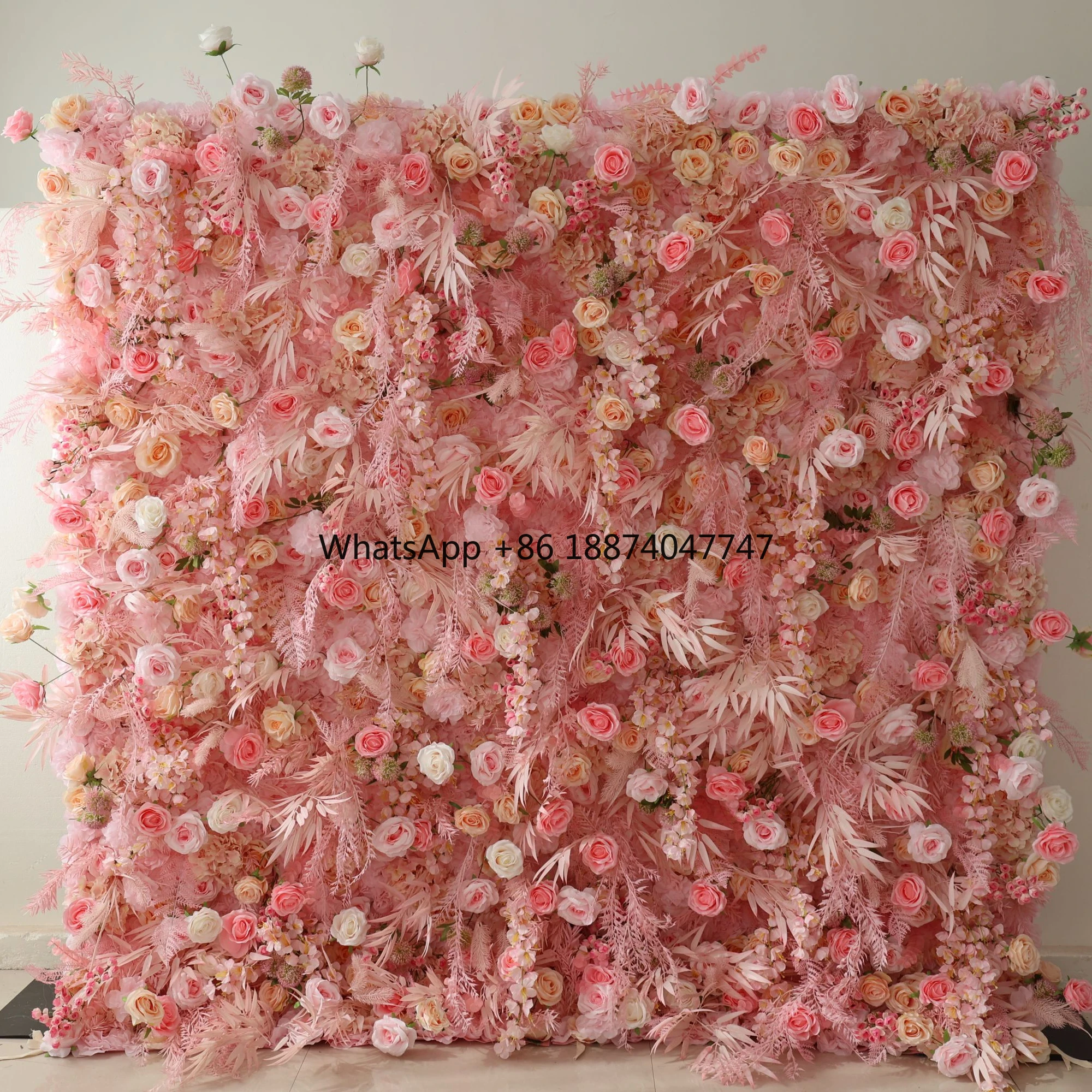 

Artificial Flower Wall Decoration Flower Rattan Rose Creative Wedding Background Wall Three-dimensional Flower Wall