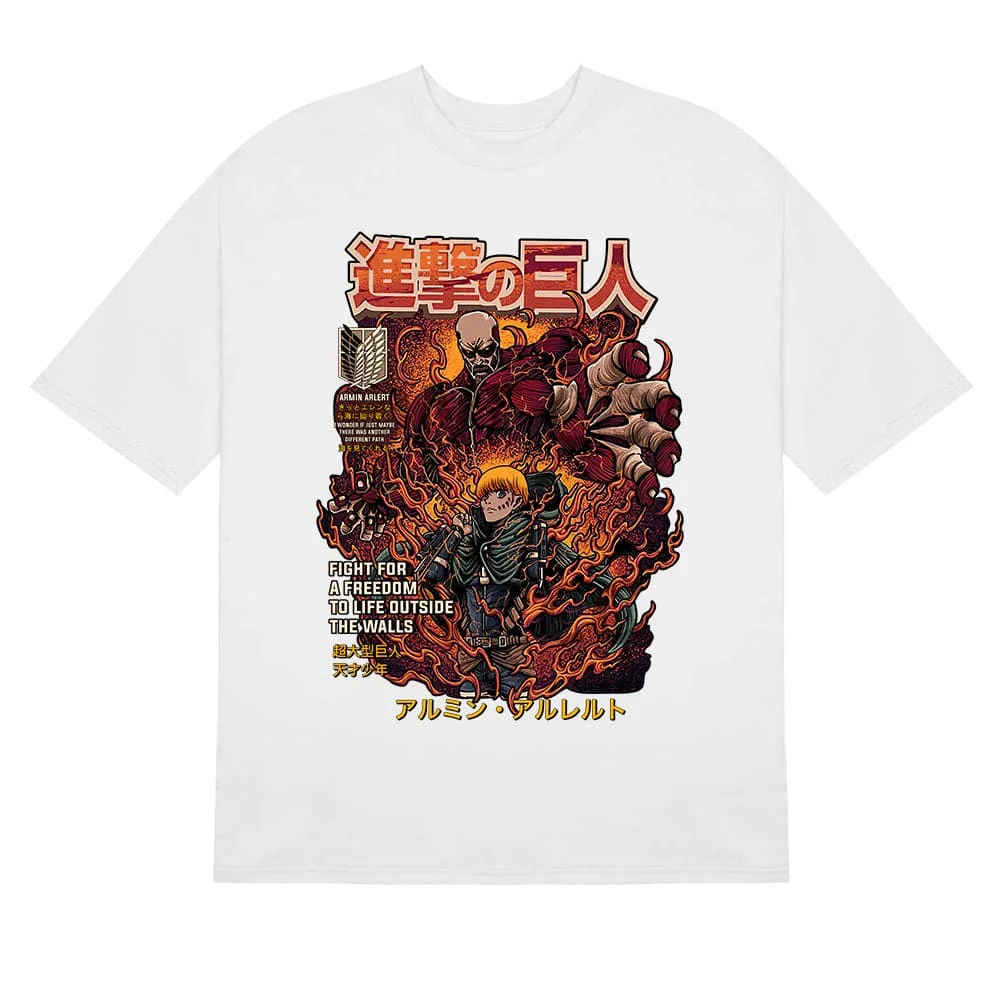 Armin Arlert Colossal Titan Attack on Titan T-Shirt - Fierce Anime Design