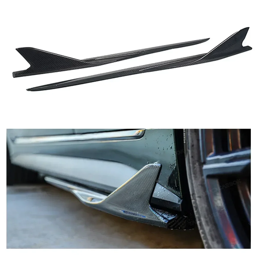 New! For BMW Four Door Four Series G26 G22 G23 Dry Carbon Fiber Front and Rear Lip Side Skirts Spoiler Diffuser Mirror Caps Trim