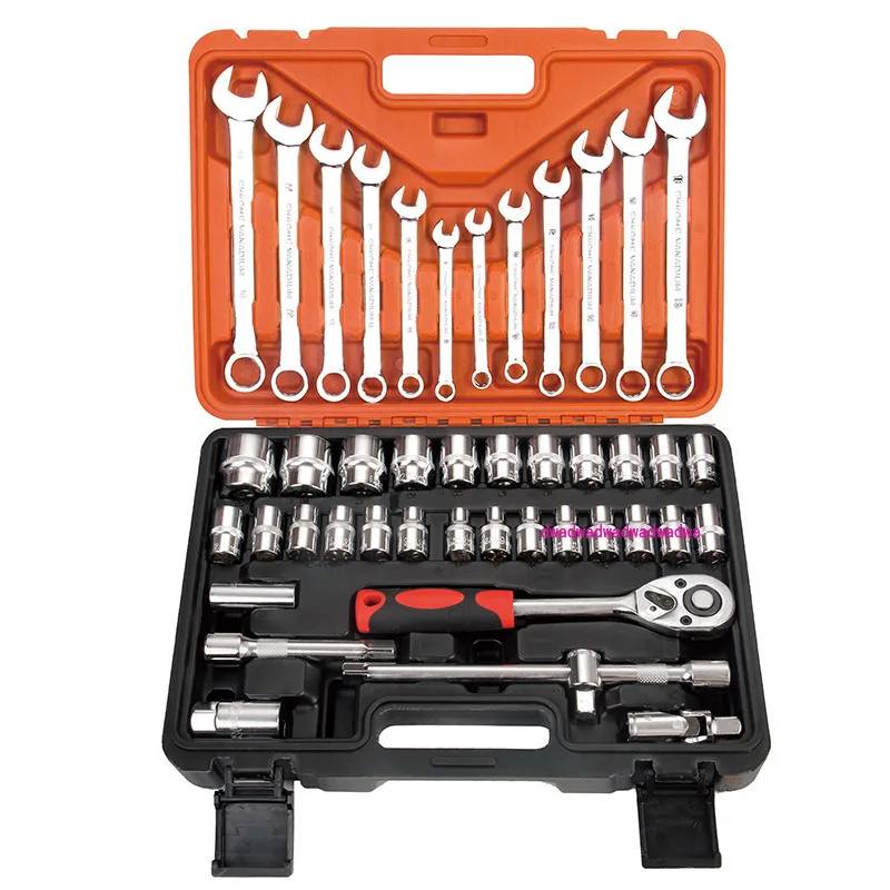 

44-Piece sleeve ratchet wrench combination universal on-board car repair car maintenance toolbox car repair tool set