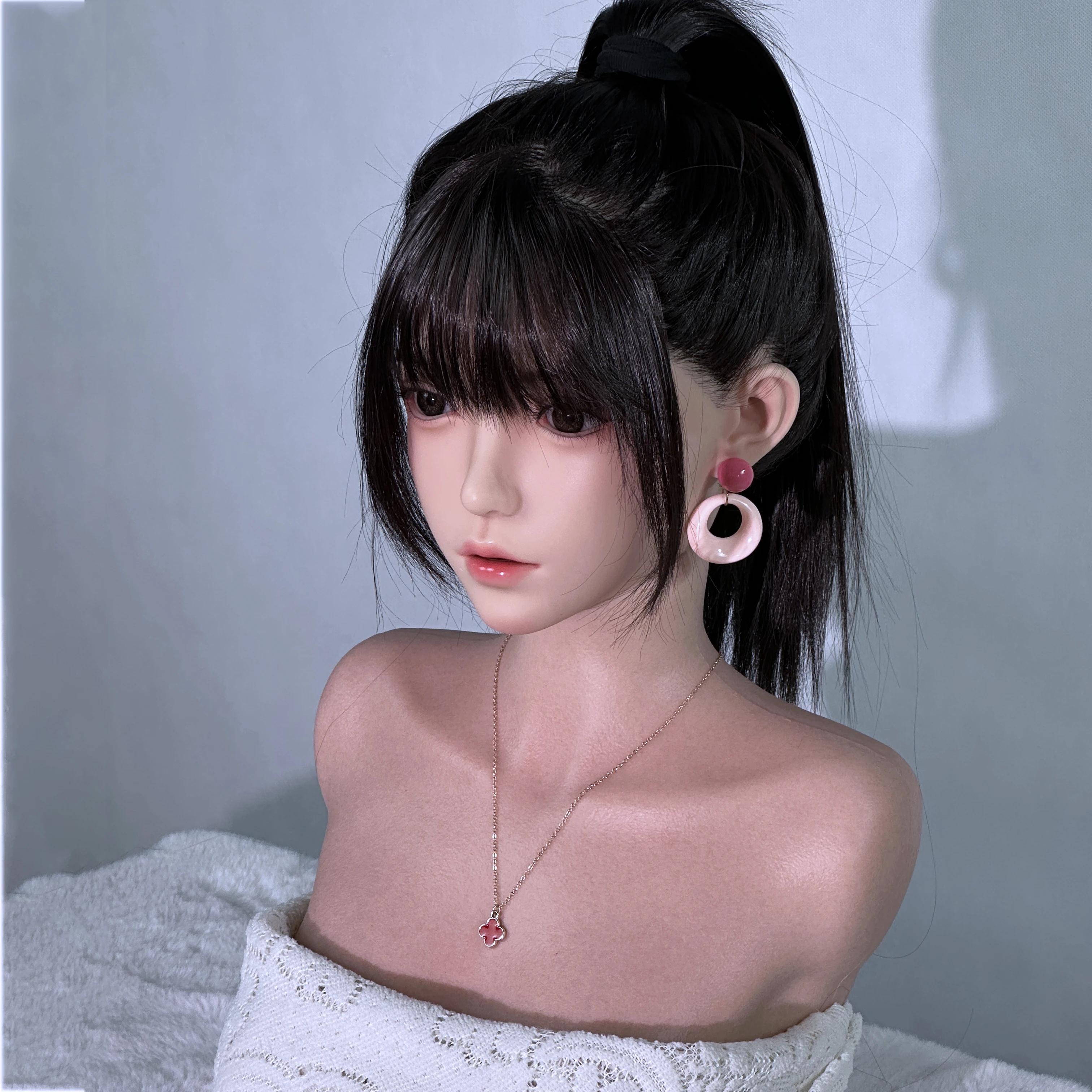 Silicone beauty model head, professional training tool for eyelash studio, no bracket, no accessories