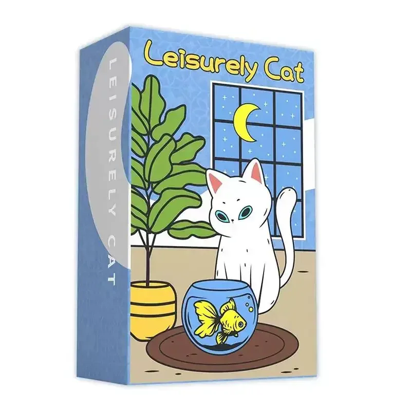 Original Design Leisurely Cat Series Rider-Waite Tarot Divination Board Game Card Suit Available For Beginners Fortune Telling