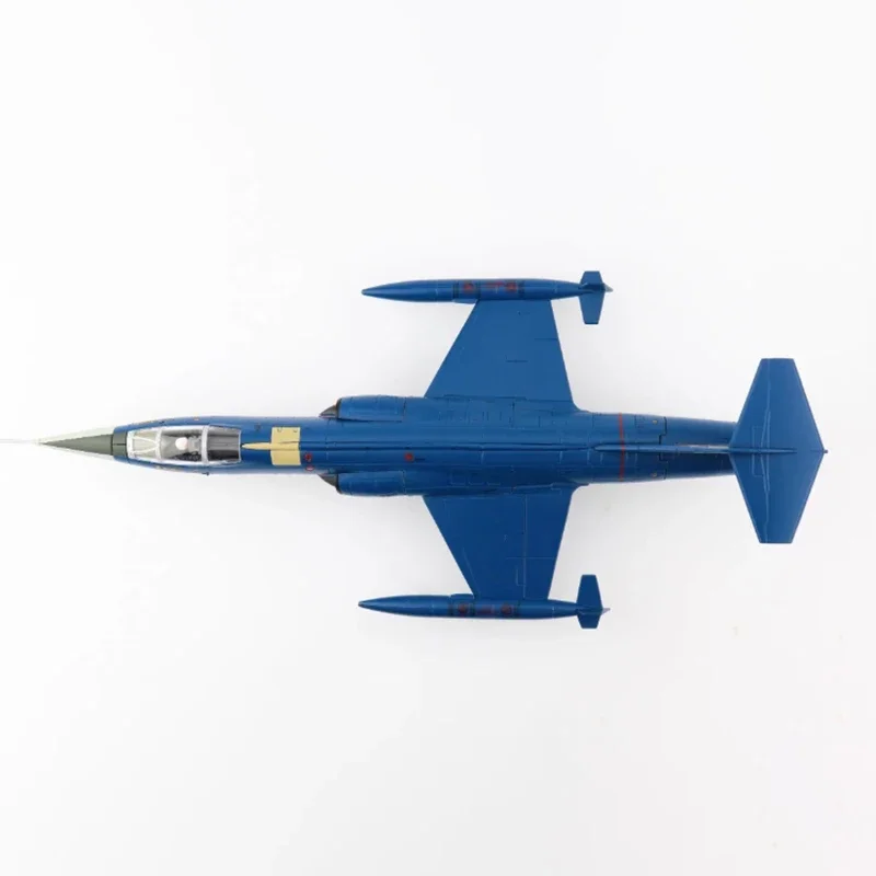 Diecast 1:72 Scale HA1063 F-104 fighter Blue Alloy Finished Simulation Model Static Decoration Souvenir Gifts For Adult Boy