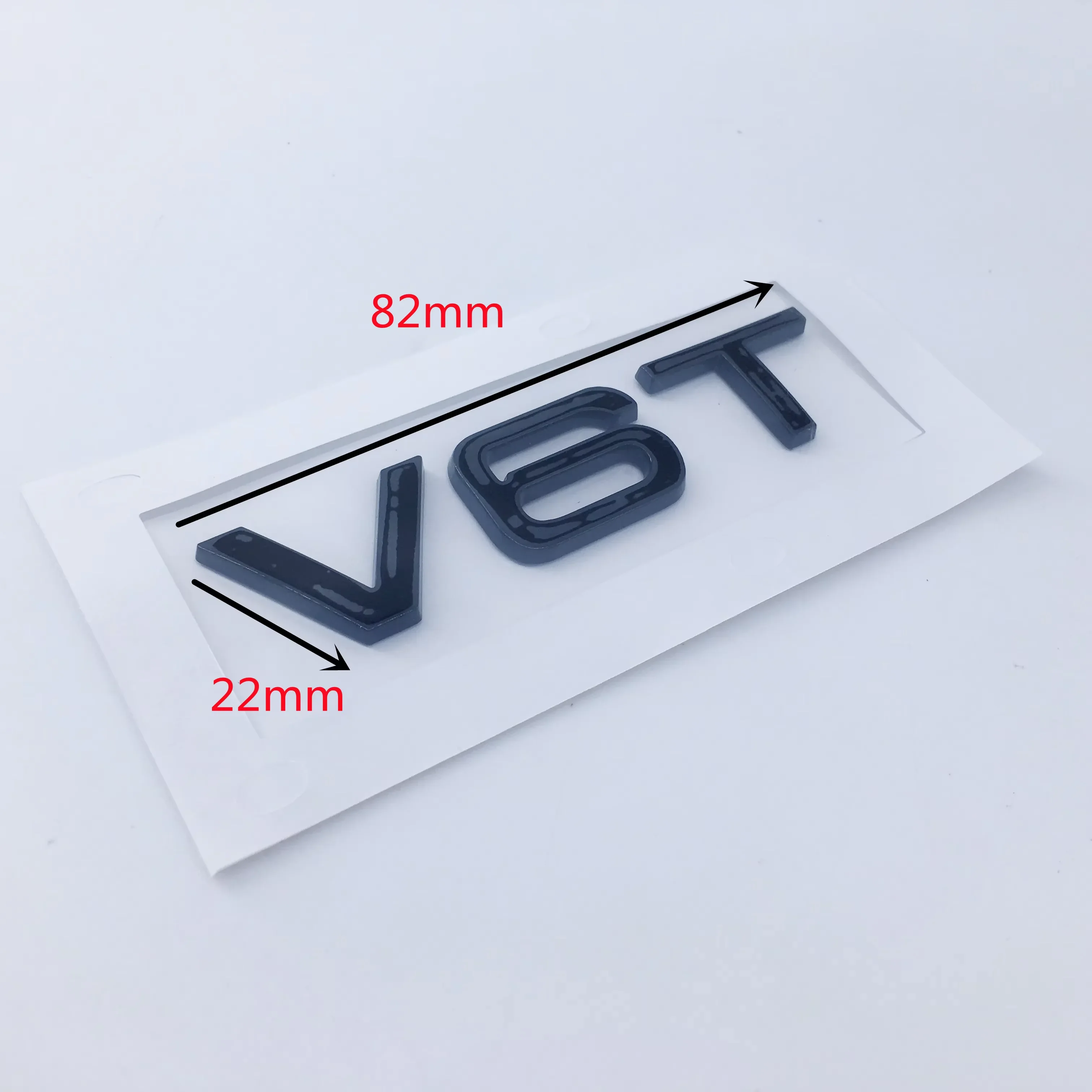 1pcs ABS For Audi 1.8T 2.0T 3.0T V6T V8T 2.4 2.8 3.2 3.6 4.2 Rear Trunk Emblem Logo Badge Sticker Car Displacement Bright
