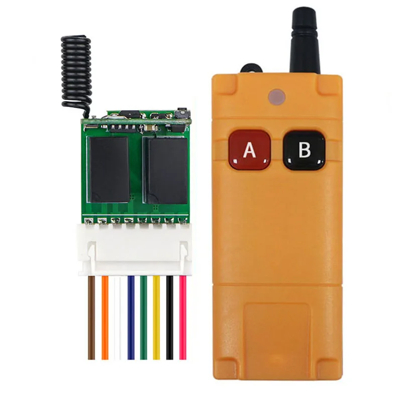 2000M Long Range DC 3.7V-12V Tiny 2 CH Mini Relay Remote Control Switch Micro Wireless Switches Key Trigger Button Remote Switch