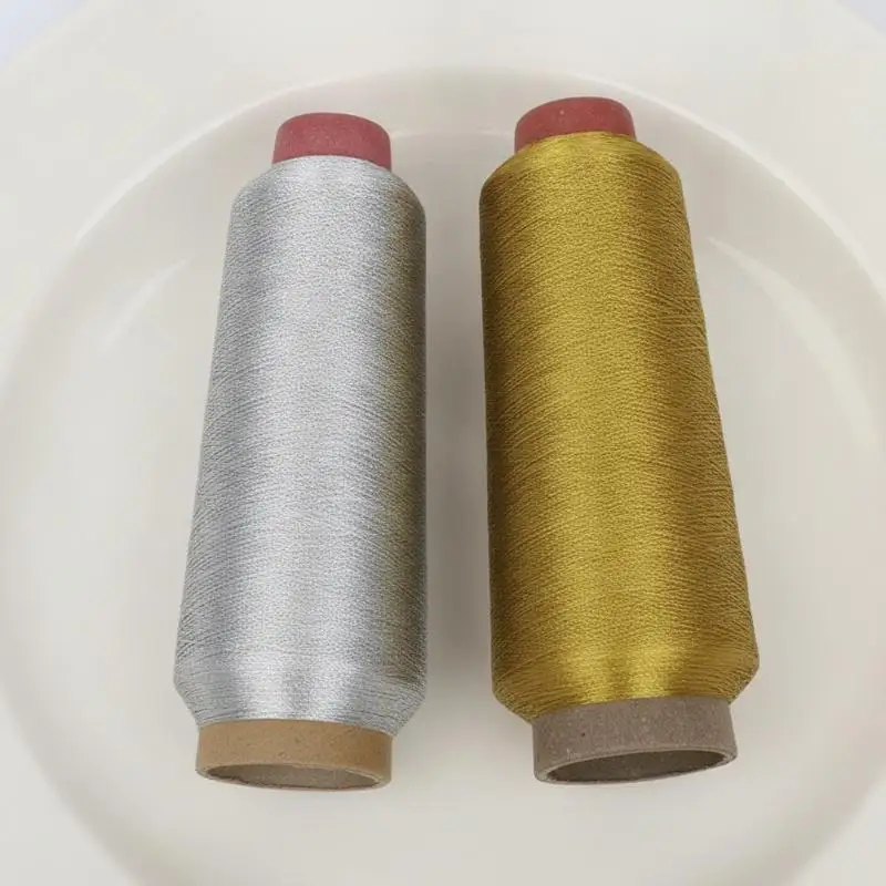 New Gold Silver Silk Thread 1/2Pcs for Embroidery Cross  Manual Computer Sewing DIY Craft Making Projects