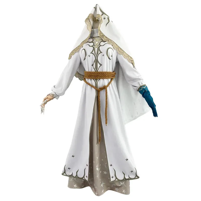 Juego Identity V Seer disfraz de Cosplay Eli Clark piel moda estilo étnico exótico capa blanca uniforme hombre mujer traje de Halloween; 2'