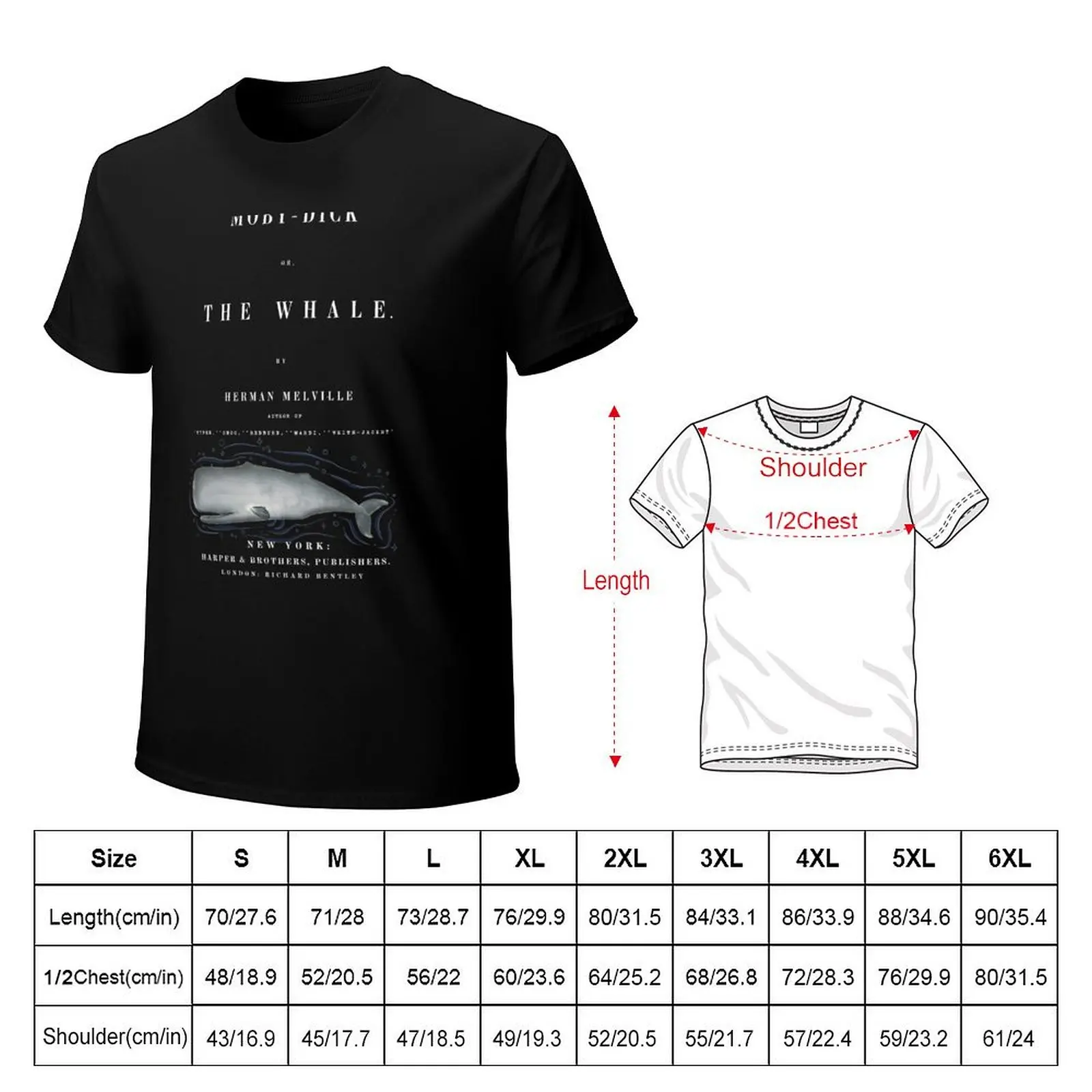 Moby Dick by Herman Melville T-Shirt graphic t shirts for man T-Shirt