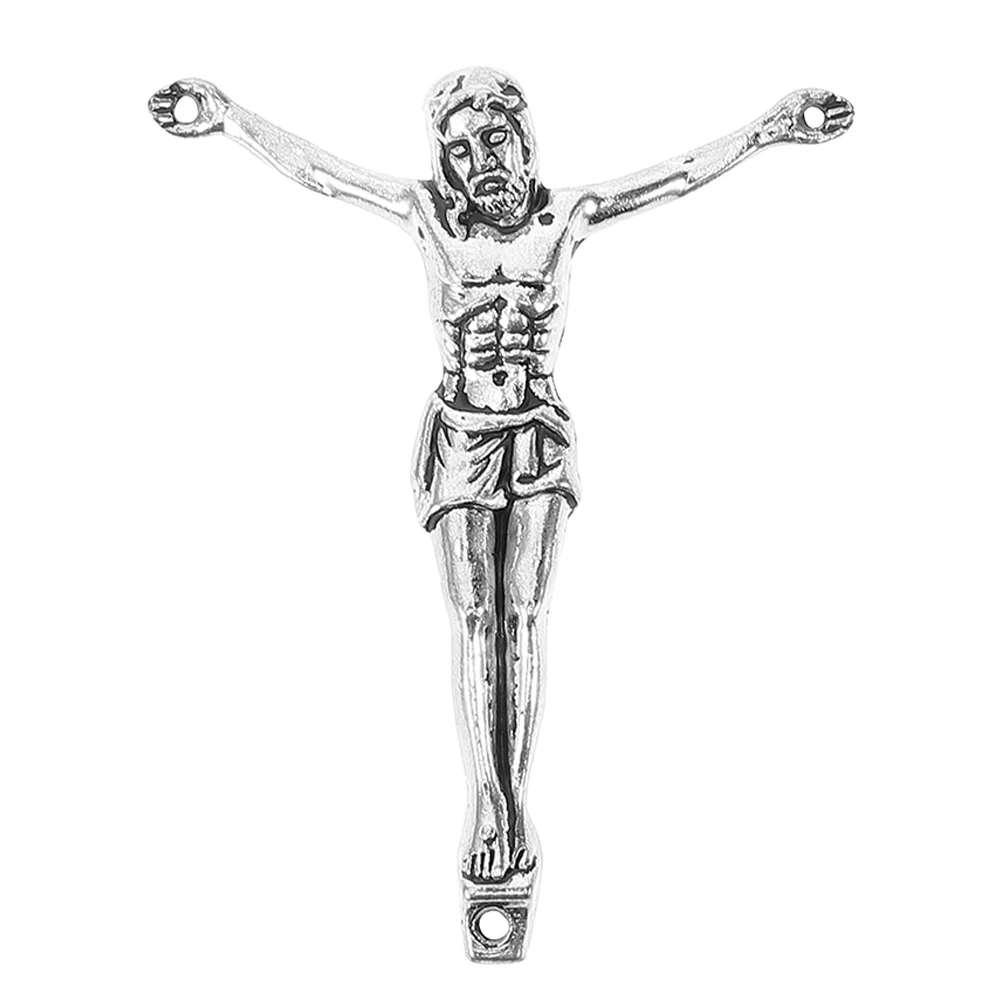 

Silver Cross Accessories for Men Crucifix Pendant Religious Jewelry Metal Charms DIY Craft Project Ideas crucifix pendant charm