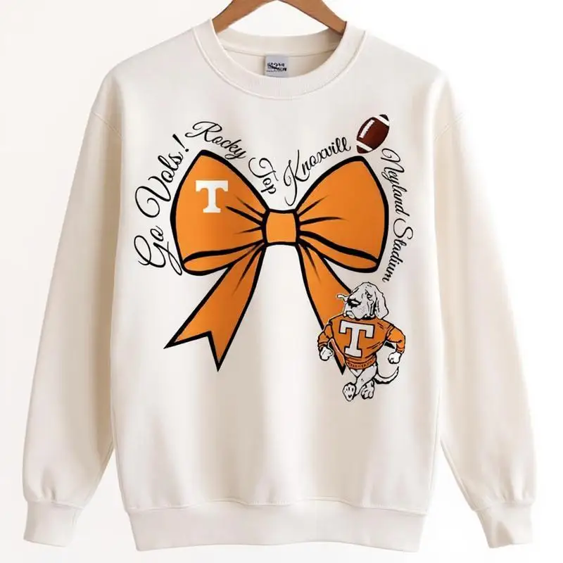 سويت شيرت أبيض مستوحى من أقواس كرة القدم الجامعية الكلاسيكية، قميص للمعجبين، فخر الفريق، قميص للرجال والنساء جمارك NCAA #5