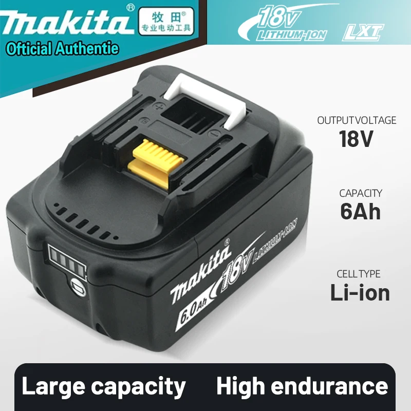 

Makita 18V 6.0Ah Rechargeable Battery, suitable for Makita BL1840 BL1830 BL1830B BL1850 BL1850B Power Tool Original Battery