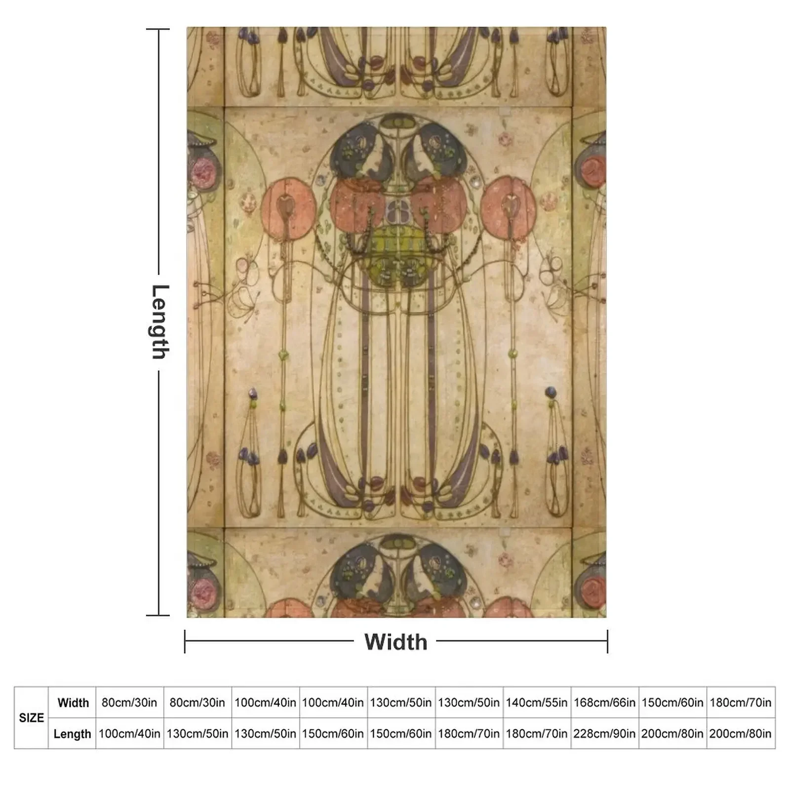 charles rennie mackintosh art nouveau, paintings, artwork, prints Throw Blanket manga Hairy cosplay anime Blankets