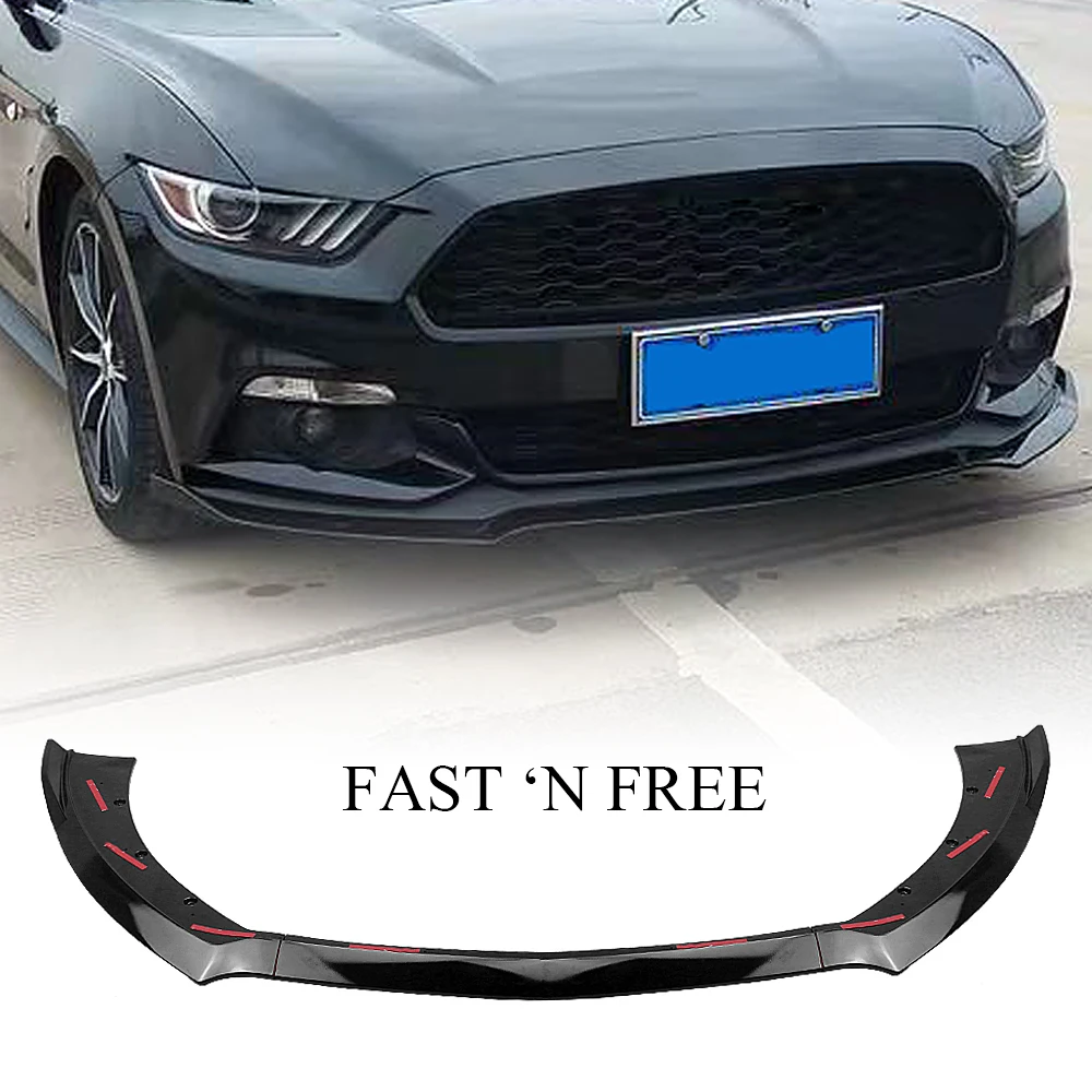 Car Front Bumper Spoiler Lip Guard Plate Splitter Lower Lip Board For Ford Mustang 2015-2017