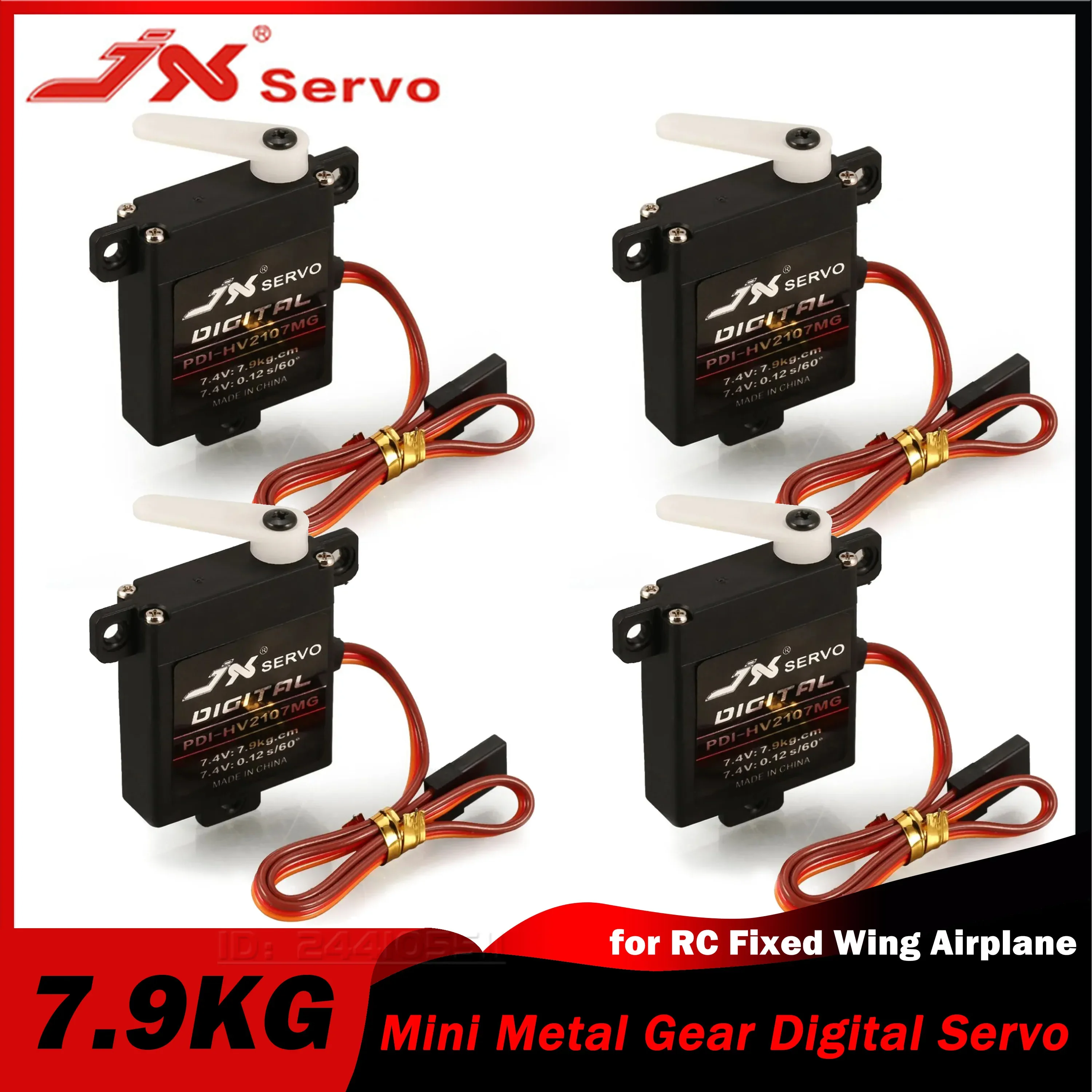 

JX Mini Servo 7.9KG Digital PDI-HV2107MG Steering Standard Metal Gear Motor 6~7.4 V for RC Fixed Wing Airplane Toy Model Part