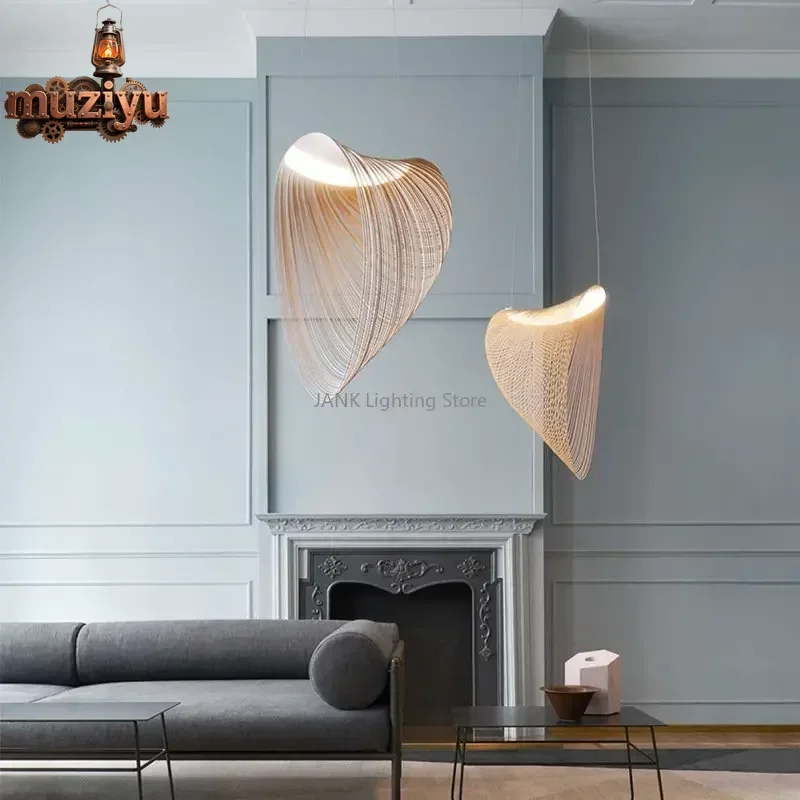 

Muziyu Japanese Style Strange Styles Wooden Art Chandelier Nordic Creative Personality Minimalist Cafe Decorative Lighting