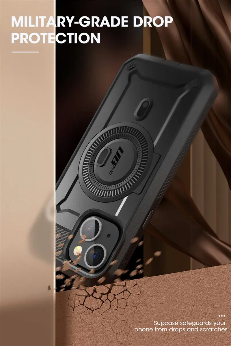 SUPCASE for iPhone 15/14/13 Case 6.1 inch 2023 UB Pro Mag Full Body Rugged Case Cover with Built-in Screen Protector