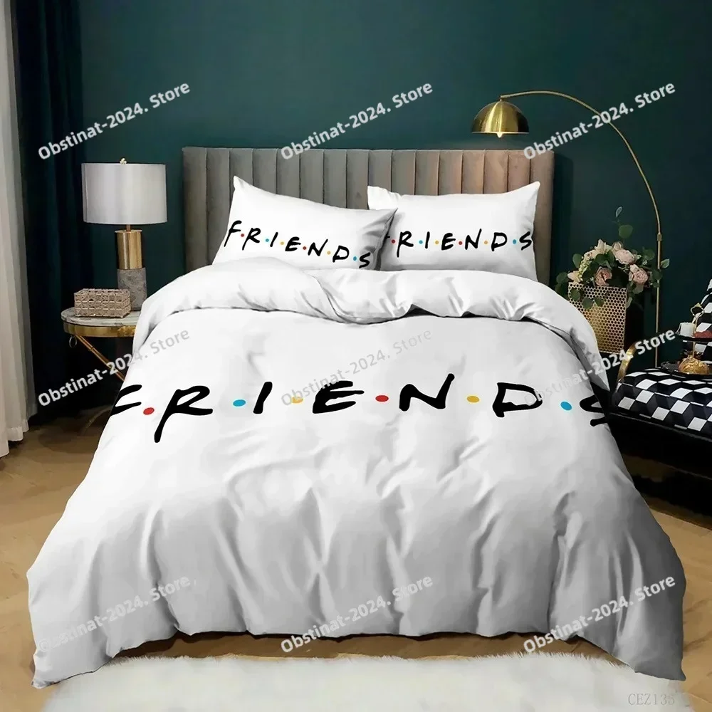 Friends Tv Show Style Bedding Set 3D Bedroom Soft Bedspreads Bed Linen Sheet Comefortable Single Duvet Cover Quilt Pillowcase