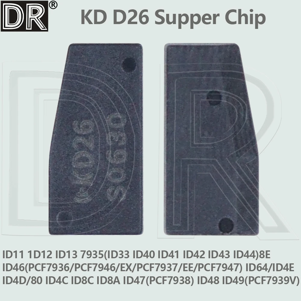 DR KEYDIY Super Chip D26 Universal Blank Car Key Transponder Chip For ID11 ID12 ID13 ID4D/80 ID33-ID44 ID46 ID47 ID48 ID64 8A