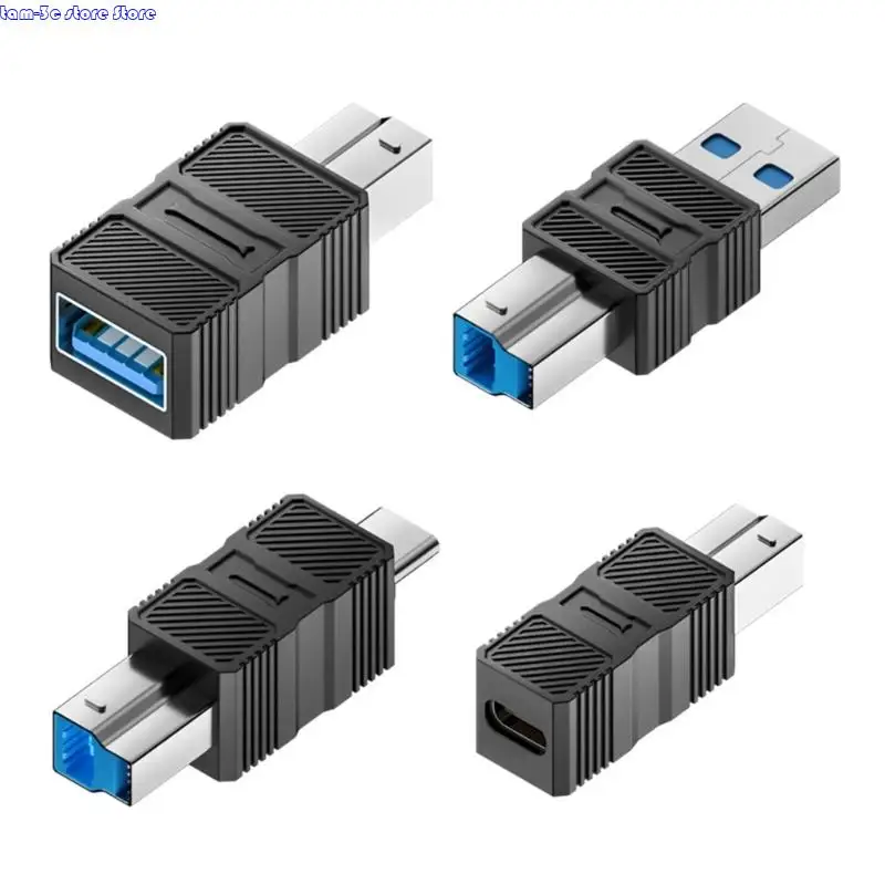 D0UA USB B 프린터 어댑터 USB B 수컷에서 USB 유형 C 암컷 컨버터 인쇄 어댑터