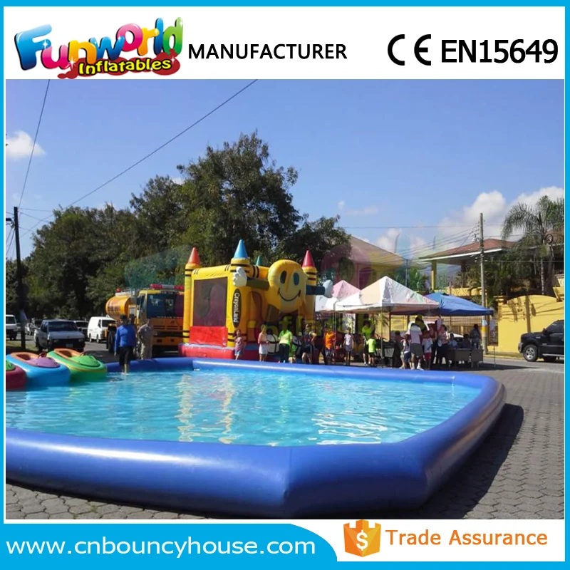 Customized Cube Inflatable Water Pool Summer Sport Game With Air Pumps