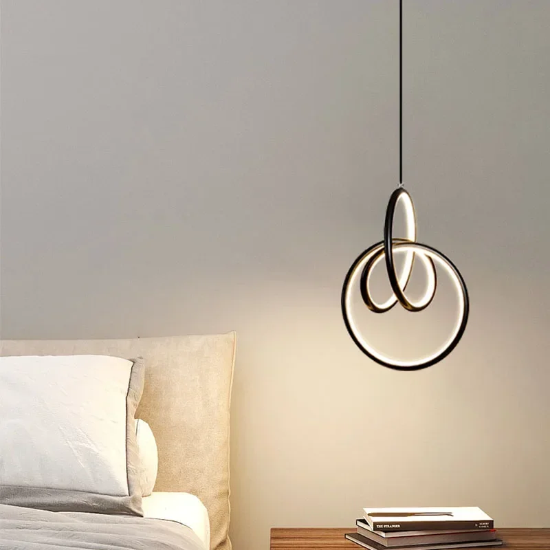 

Современный светодиодный подвесной светильник для спальни, прикроватной тумбочки, гостиной, столовой, кабинета, люстры, домашнего декора, светильник, блеск