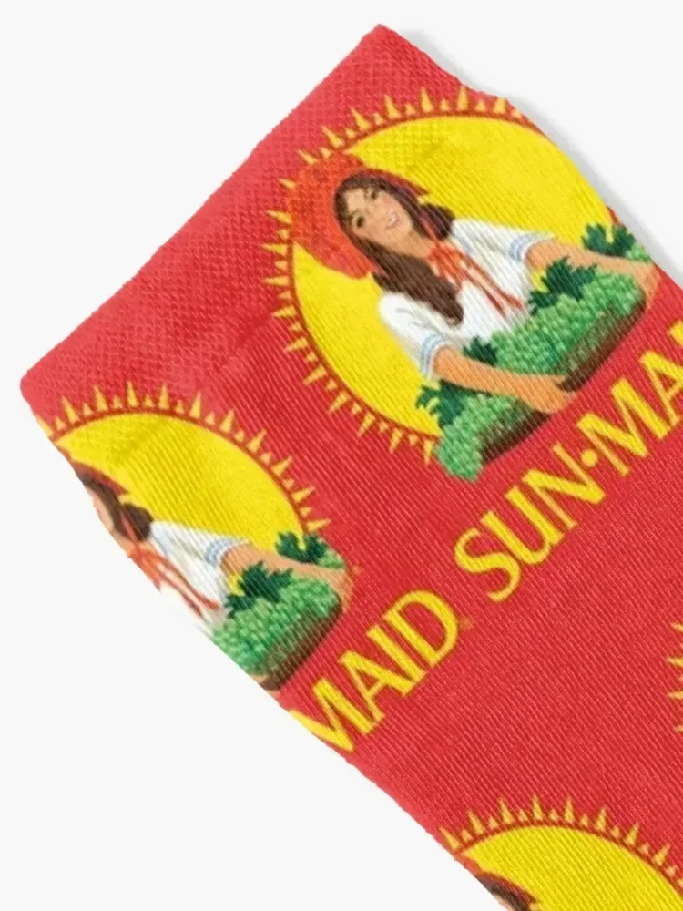 Sun-Maid Sticker Socks valentine gift ideas hockey Men's Lots Male Socks Women's