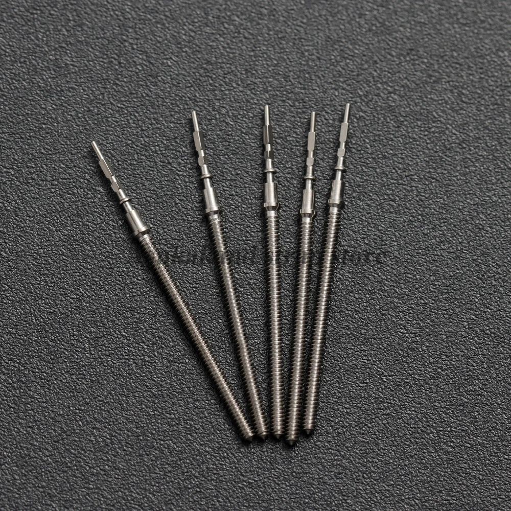 VK63ムーブメント用1/2/5個入りムーブメントウォッチスチールステムクラウンキット時計部品、VK63 VK64 VK67 VK68 VK61ムーブメント修理ツールに適合