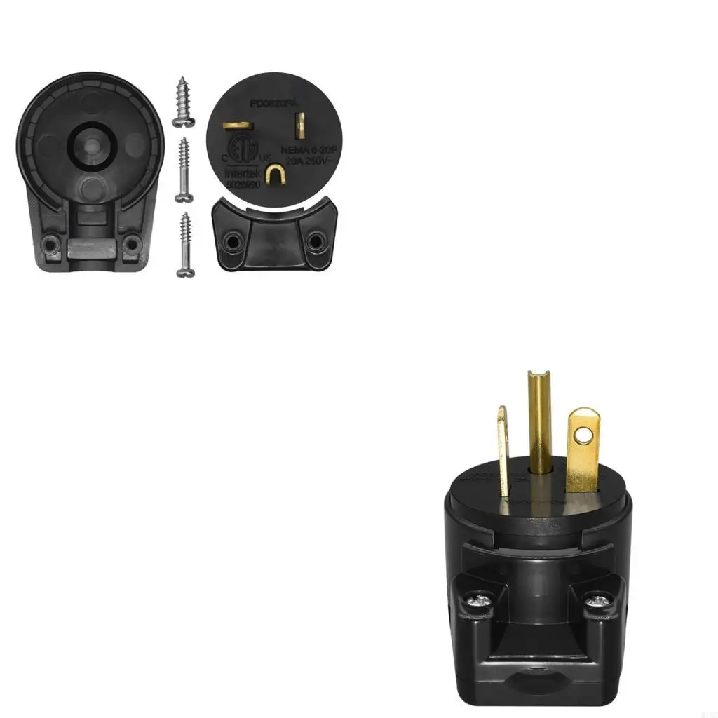 

NEMA 6 20P Heavy Duty Industrial Power Plug PA66 Housing Gold Plated Coppered Connectors PD103050PA