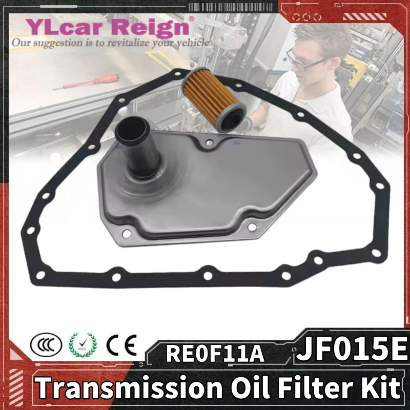 RE0F11A JF015E JF015 Transmission Oil Filter Seal Pan Gasket Kit For car Nissan Sentra Note Tiida SKD 31397-3JX0A 31726-3JX0A