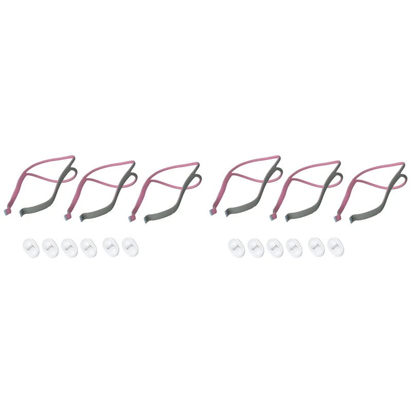 ODIES-6PCS أغطية الرأس CPAP لـ Resmed Airfit P10 وسادة الأنف CPAP قناع الأشرطة 6 أشرطة مرنة و12 مشبك تعديل