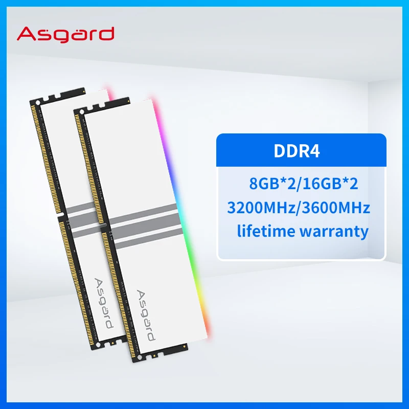 

Asgard V5 DDR4 RGB RAM 8GBx2 16GB 32GB 16GBx2 3200MHz 3600MHz Dual Channel Stunning Lighting Memory ddr4 RGB Ram for Desktop