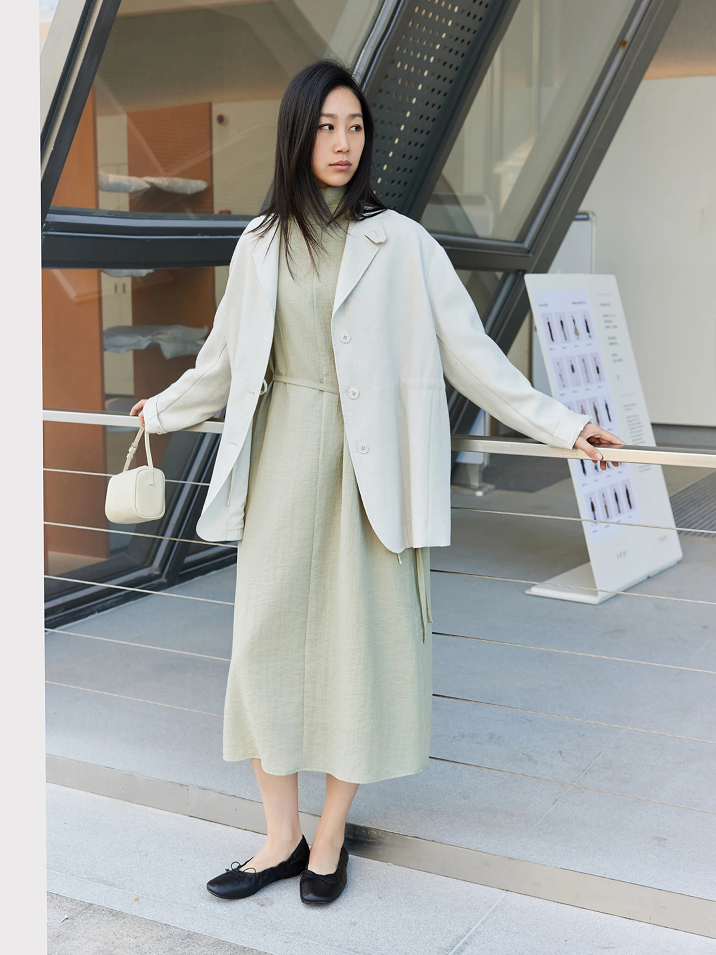 

Платье Seei свободного кроя с декоративной лентой на спине, женское, модное, прямого силуэта, с длинными рукавами, удобное, дышащее, для повседневной носки