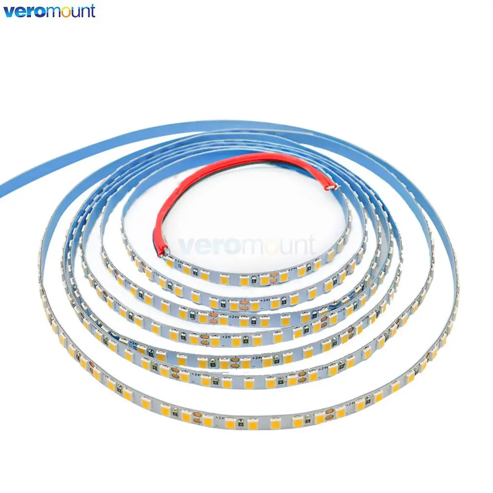 CRI80 5m 12V 24V DC 5mm Width PCB 2835 SMD Flexible LED Strip 180LEDS/M LED Lamp Tape for Home Decoration Cool Warm White 4000K