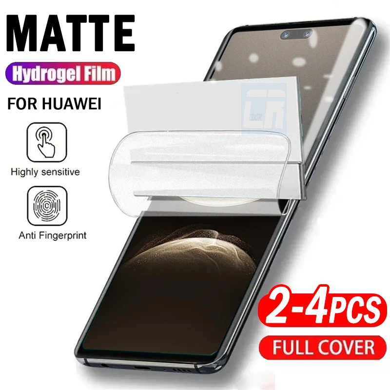 

2-4pcs Anti fingerprint Full Curved Matte Hydrogel Film For Huawei Nova 14 Ultra 13 12s 11 10 Pro Screen Protectors not glass