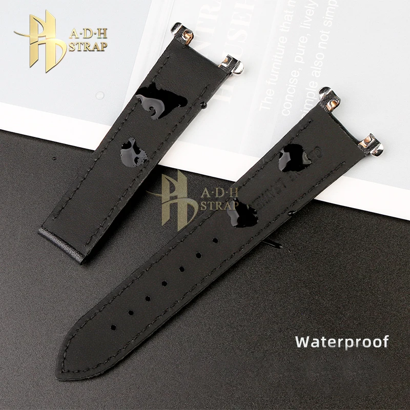 High Quality Cowhide Watch Strap For Cartier PASHA Series WGPA0019/0026 W2PA0014 Genuine Leather Band Concave Quick  Release