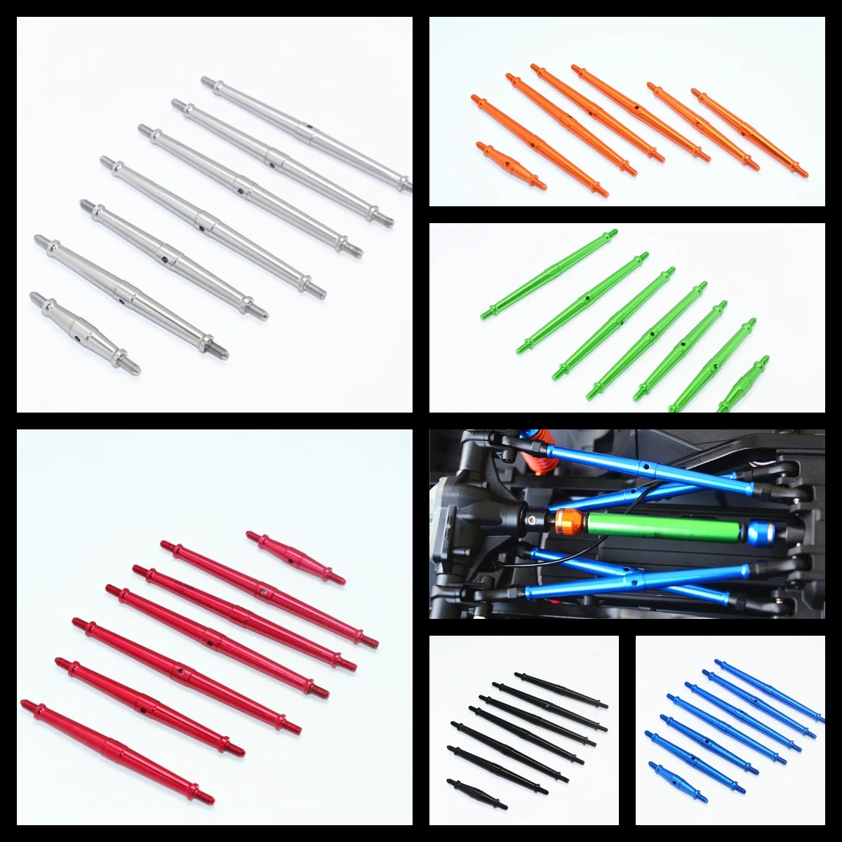 

GPM ALUMINUM TURNBUCKLES -7PC SET For 1/10 TRX4 DEFENDER TRAIL CRAWLER-82056-4