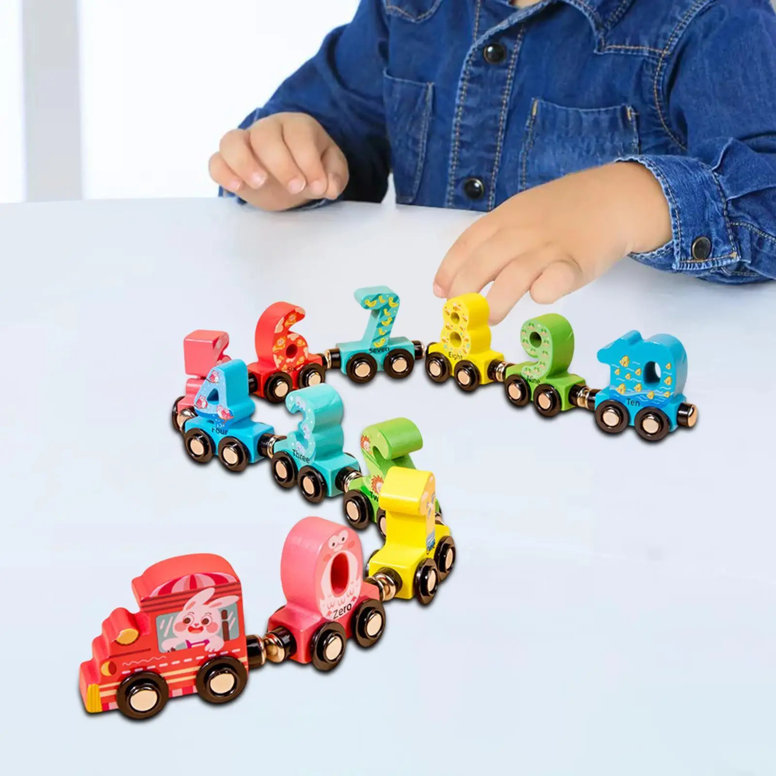 مجموعة ألعاب قطار الأرقام المغناطيسية للأطفال، مجموعة ألعاب ديكور هدية العيد، لعبة تعليمية للأطفال الصغار والبنات والأولاد في المنزل
