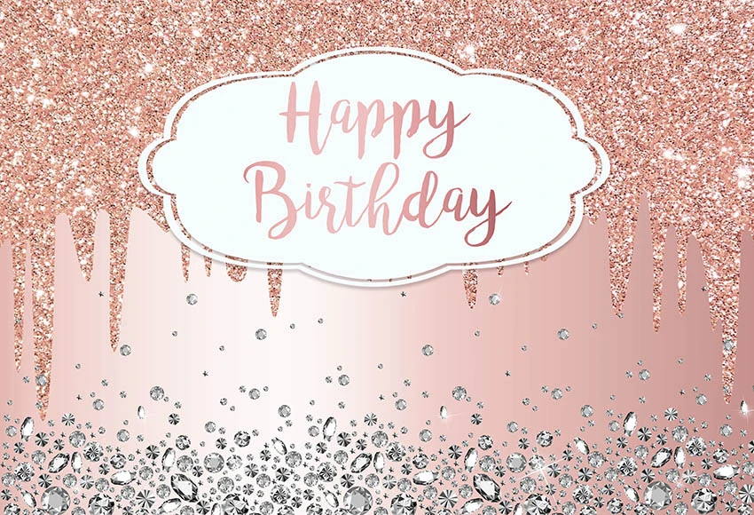 خلفية التصوير الفوتوغرافي الفضة الوردي فتاة امرأة يقطر بريق الماس حفلة عيد ميلاد سعيد صورة ديكور خلفية استوديو الصور