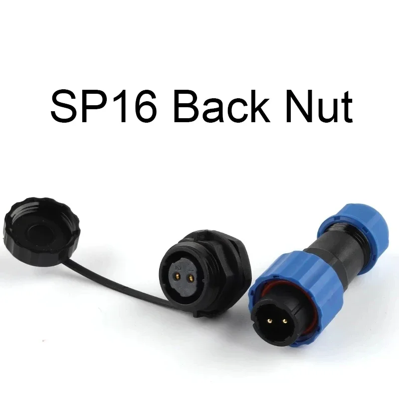 SP16 IP68 Waterproof Connector Cable Connector Plug & Socket Male And Female 2 3 4 5 6 7 9 Pin Docking/Square/Flange/Back