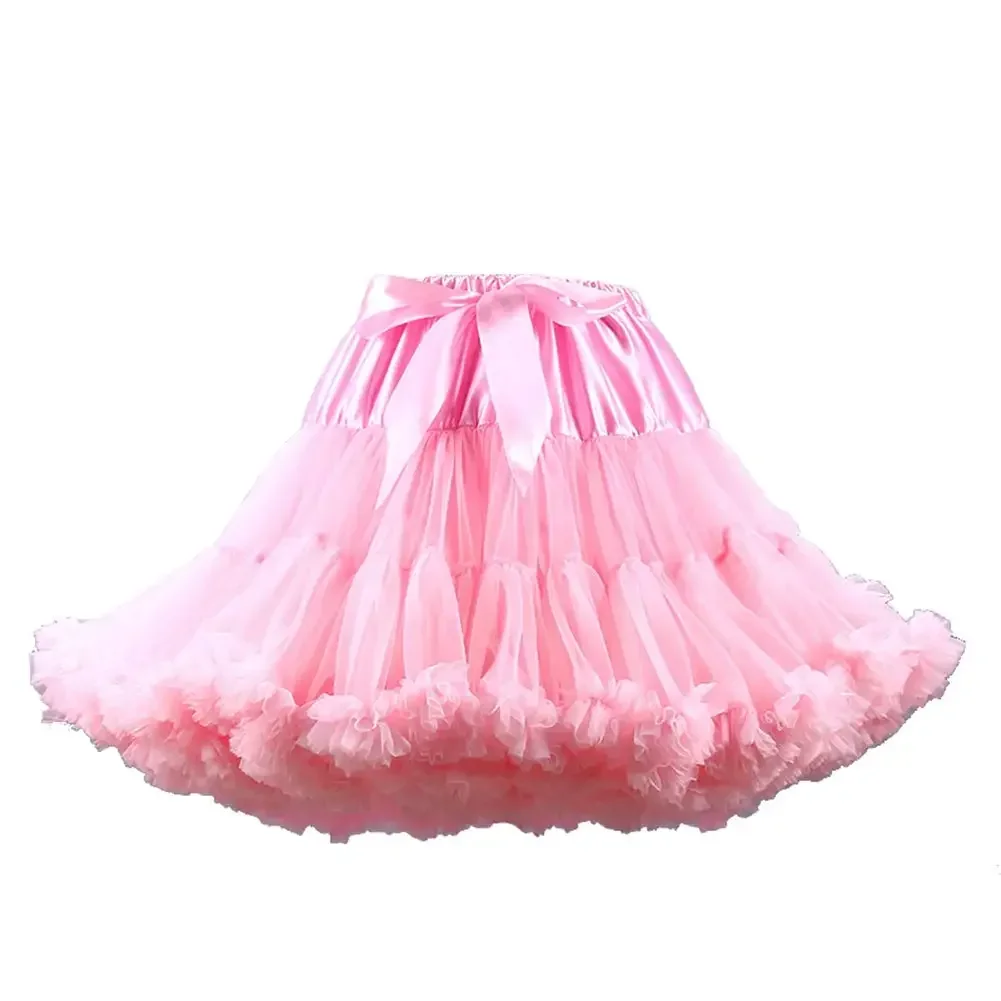 Minifalda para mujer Enagua de tul Cintura elástica Ballet Danza Pettiskirts