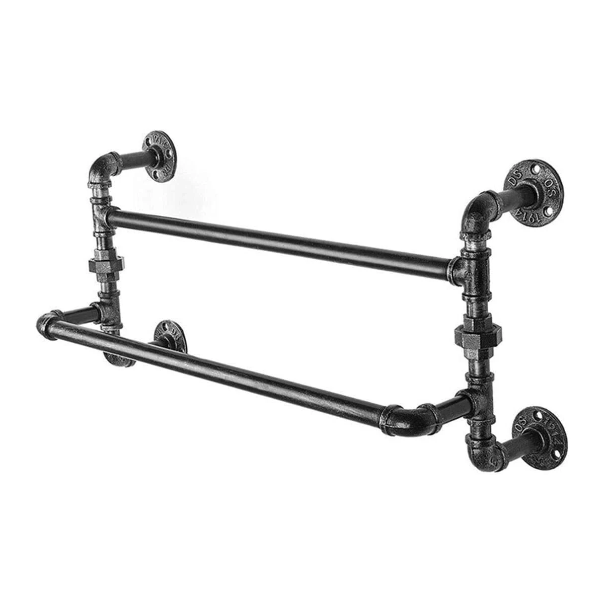 

Промышленная вешалка для полотенец с полкой – настенная двойная вешалка для полотенец и органайзер для хранения, ретро-дизайн железных труб для ванной и душевой комнаты