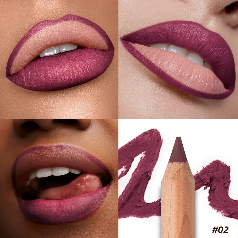 Matte lipliner - Langdurige, soepele toepassing, gemakkelijk te kleuren, inclusief puntenslijper - Perfect voor een vlekkeloze afwerking!